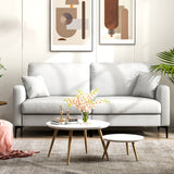 NNECW  2-seat Modern Home Sofa Couch with Armrest & Pillows for Living Room