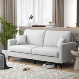 NNECW  2-seat Modern Home Sofa Couch with Armrest & Pillows for Living Room