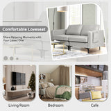 NNECW 2-Seat Sofa Upholstered Fabric Modern Loveseat Couch with Remote Control Home