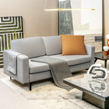NNECW 2-Seat Sofa Upholstered Fabric Modern Loveseat Couch with Remote Control Home