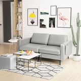 NNECW 2-Seat Sofa Upholstered Fabric Modern Loveseat Couch with Remote Control Home