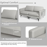 NNECW 2-Seat Sofa Upholstered Fabric Modern Loveseat Couch with Remote Control Home
