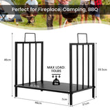 NNECW Firewood Log Rack with Convenient Handle for Fireplace, Stove, Fire Pit