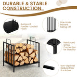 NNECW Firewood Log Rack with Convenient Handle for Fireplace, Stove, Fire Pit