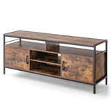 NNECW Home TV Cabinet with Storage Side Cabinets & Adjustable Shelf