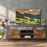 NNECW Home TV Cabinet with Storage Side Cabinets & Adjustable Shelf
