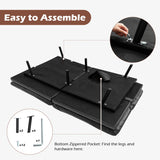 NNECW Convertible Memory Foam Futon Couch Bed with Adjustable Backrest and Armrests for Living Room-Black