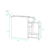 NNECW Freestanding  Slim Bathroom Storage Cabinet with Slide-out Drawers for Small/ Narrow Bathroom-White