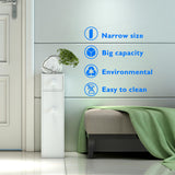 NNECW Freestanding  Slim Bathroom Storage Cabinet with Slide-out Drawers for Small/ Narrow Bathroom-White