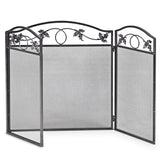 NNECW 3 Panel Foldable Fireplace Screen for Baby & Pets