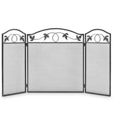 NNECW 3 Panel Foldable Fireplace Screen for Baby & Pets