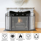 NNECW 3 Panel Foldable Fireplace Screen for Baby & Pets