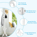 NNECW Free-standing Jacket Stand with Umbrella for Living Room-White