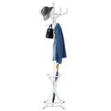 NNECW Free-standing Jacket Stand with Umbrella for Living Room-White