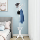 NNECW Free-standing Jacket Stand with Umbrella for Living Room-White