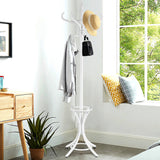 NNECW Free-standing Jacket Stand with Umbrella for Living Room-White