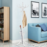 NNECW Free-standing Jacket Stand with Umbrella for Living Room-White
