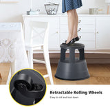 NNECW Kick Stool Ladder with Non-Slipping Platform for Kitchen/Bathroom
