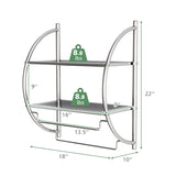 NNECW 2-Tier Wall Mount Towel Storage Rack for Bathroom