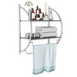 NNECW 2-Tier Wall Mount Towel Storage Rack for Bathroom