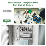 NNECW 2-Tier Wall Mount Towel Storage Rack for Bathroom