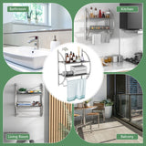 NNECW 2-Tier Wall Mount Towel Storage Rack for Bathroom