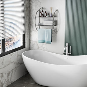 NNECW 2-Tier Wall Mount Towel Storage Rack for Bathroom