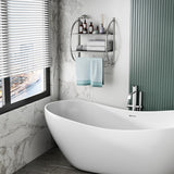 NNECW 2-Tier Wall Mount Towel Storage Rack for Bathroom