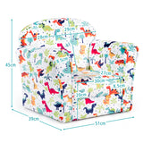 NNECW Velvet Kids Sofa with lovely Pattern for Baby Room