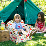 NNECW Velvet Kids Sofa with lovely Pattern for Baby Room