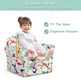 NNECW Velvet Kids Sofa with lovely Pattern for Baby Room