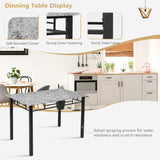 NNECW 5-Piece Dining Table Set with 4 High Back Chairs & 1 Rectangular Table