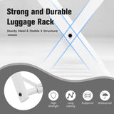 NNECW Heavy Duty Folding Luggage Rack with Shelves-2 pieces