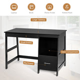 NNECW Black Computer Laptop Workstation Drawers Shelf with Spacious Room for Office
