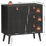 NNECW 3-Drawer Chest Dresser with Anti-Toppling Device for Living Room-Coffee