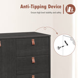 NNECW 3-Drawer Chest Dresser with Anti-Toppling Device for Living Room-Coffee