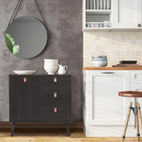 NNECW 3-Drawer Chest Dresser with Anti-Toppling Device for Living Room-Coffee