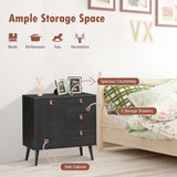 NNECW 3-Drawer Chest Dresser with Anti-Toppling Device for Living Room-Coffee