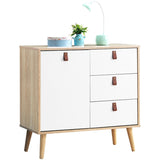 NNECW 3-Drawer Chest Dresser with Anti-Toppling Device for Living Room-Natural