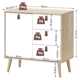 NNECW 3-Drawer Chest Dresser with Anti-Toppling Device for Living Room-Natural