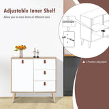NNECW 3-Drawer Chest Dresser with Anti-Toppling Device for Living Room-Natural