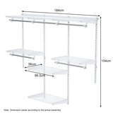 NNECW Custom Closet Organizer System with Shelves for Bedroom