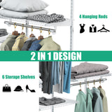 NNECW Custom Closet Organizer System with Shelves for Bedroom