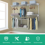 NNECW Custom Closet Organizer System with Shelves for Bedroom