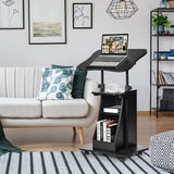 NNECW Height Adjustable Mobile Laptop Desk with Wheels