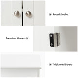 NNECW Bathroom Floor Cabinet with Open Shelf &amp; 2 Drawers-White