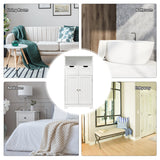 NNECW Bathroom Floor Cabinet with Open Shelf &amp; 2 Drawers-White