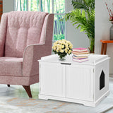 NNECW Cat Litter Box with Magnetic Door and Adjustable Partition