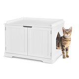 NNECW Cat Litter Box with Magnetic Door and Adjustable Partition