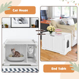 NNECW Cat Litter Box with Magnetic Door and Adjustable Partition